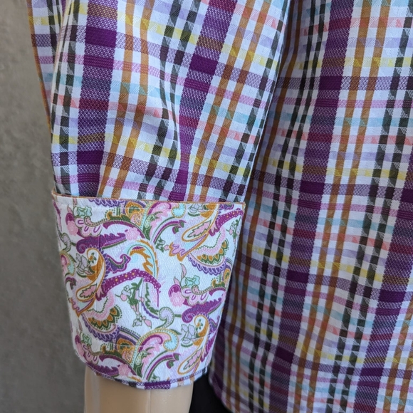 Robert Graham Exclusive Classic Fit Dress Shirt Plaid Stripes - Picture 5 of 10